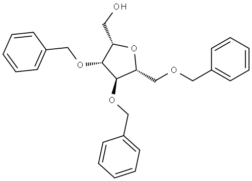 D-Glucitol, 2,5-anhydro-3,4,6-tris-O-(phenylmethyl)- Structure