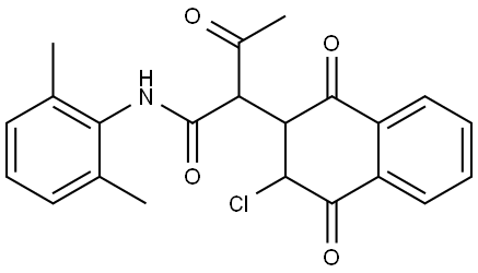 2-(3-CL-1,4-DIOXO-1,2,3,4-4H-2-NAPHTHALENYL)-N-(2,6-DIMETHYL-PH)-3-OXOBUTANAMIDE Structure