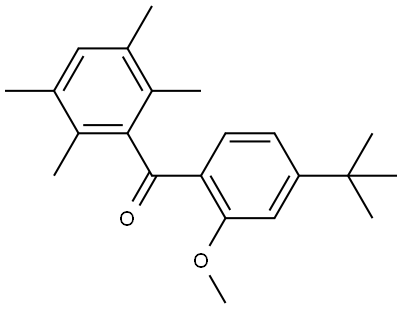 Benzophenone, 4'-tert-butyl-2'-methoxy-2,3,5,6-tetramethyl- Structure