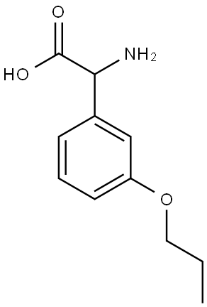 2-amino-2-(3-propoxyphenyl)acetic acid Structure