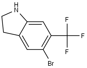 5-bromo-6-(trifluoromethyl)indoline Structure