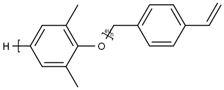 α-[(4-ethenylphenyl)methyl]-ω-hydropoly[oxy(2,6-dimethyl-1,4-phenylene) Structure