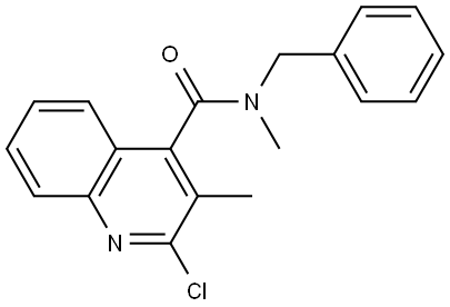 N-benzyl-2-chloro-N,3-dimethylquinoline-4-carboxamide 구조식 이미지