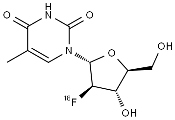 1-(2'-Deoxy-2'-fluoro-a-L-arabinofuranosyl)-thymine Structure