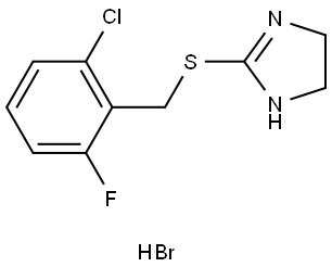 2-(2-chloro-6-fluorobenzylthio)-4,5-dihydro-1H-imidazole hydrobromide Structure