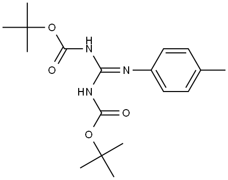 Carbamic acid, N,N'-[(4-methylphenyl)carbonimidoyl]bis-, C,C'-bis(1,1-dimethylethyl) ester Structure