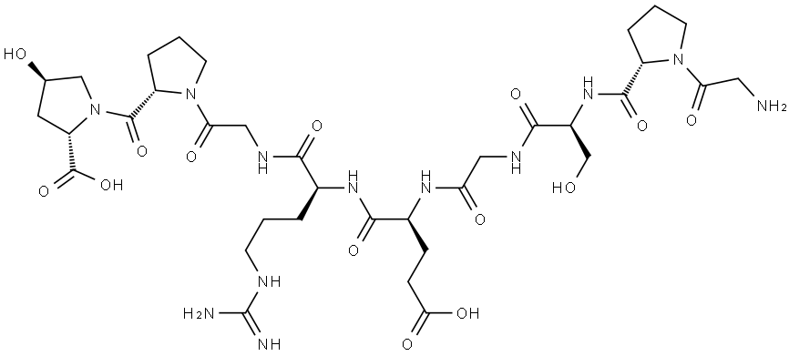 L-Proline, glycyl-L-prolyl-L-serylglycyl-L-α-glutamyl-L-arginylglycyl-L-prolyl-4-hydroxy-, (4R)- Structure