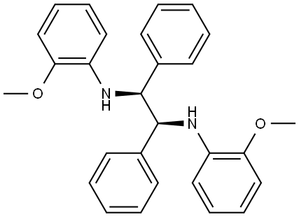(1S,2S)-N1,N2-bis(2-methoxyphenyl)-1,2-diphenylethane-1,2-diamine 구조식 이미지