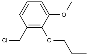 Benzene, 1-(chloromethyl)-3-methoxy-2-propoxy- Structure