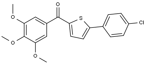 5-(4-Chlorophenyl)-2-thienyl](3,4,5-trimethoxyphenyl)methanone Structure