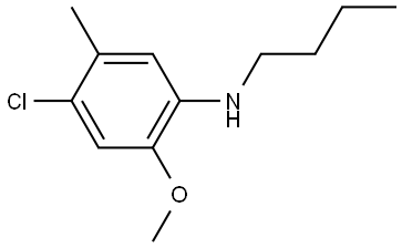 N-Butyl-4-chloro-2-methoxy-5-methylbenzenamine Structure