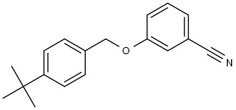 3-[[4-(1,1-Dimethylethyl)phenyl]methoxy]benzonitrile Structure