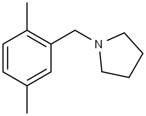 1-[(2,5-Dimethylphenyl)methyl]pyrrolidine Structure