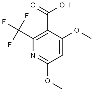 4,6-dimethoxy-2-(trifluoromethyl)pyridine-3-carboxylic acid Structure