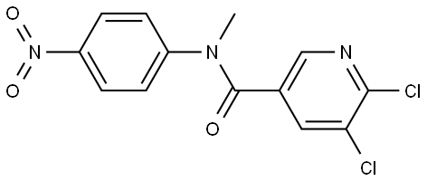 5,6-dichloro-N-methyl-N-(4-nitrophenyl)nicotinamide Structure