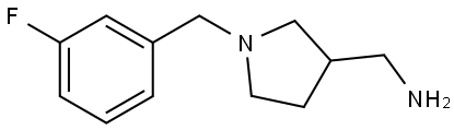 (1-(3-fluorobenzyl)pyrrolidin-3-yl)methanamine Structure