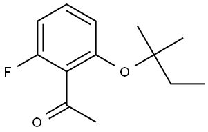 1-[2-(1,1-Dimethylpropoxy)-6-fluorophenyl]ethanone Structure