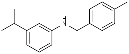 4-Methyl-N-[3-(1-methylethyl)phenyl]benzenemethanamine Structure