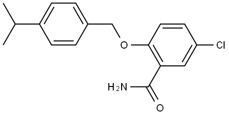 5-Chloro-2-[[4-(1-methylethyl)phenyl]methoxy]benzamide Structure