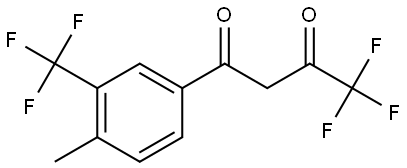 4,4,4-Trifluoro-1-[4-methyl-3-(trifluoromethyl)phenyl]-1,3-butanedione Structure