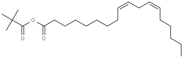 9,12-Octadecadienoic acid (9Z,12Z)-, anhydride with 2,2-dimethylpropanoic acid Structure