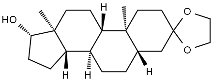 Androstan-3-one, 17-hydroxy-, cyclic 1,2-ethanediyl acetal, (5α,17β)- Structure