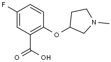 5-fluoro-2-((1-methylpyrrolidin-3-yl)oxy)benzoic acid Structure