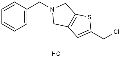 5-benzyl-2-(chloromethyl)-5,6-dihydro-4H-thieno[2,3-c]pyrrole hydrochloride Structure