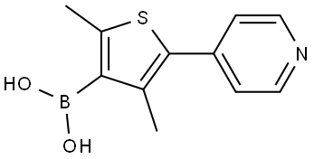 Boronic acid, B-[2,4-dimethyl-5-(4-pyridinyl)-3-thienyl]- Structure