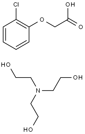 (2-Chlorophenoxy)acetic acid, compd. with 2,2',2''-nitrilotris[ethanol] (1:1) Structure