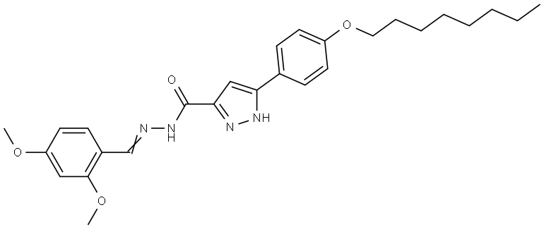 N'-(2,4-DIMETHOXYBENZYLIDENE)-3-(4-(OCTYLOXY)PH)-1H-PYRAZOLE-5-CARBOHYDRAZIDE Structure