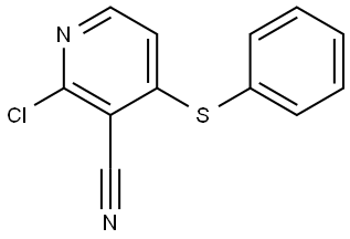 3-Pyridinecarbonitrile, 2-chloro-4-(phenylthio)- Structure