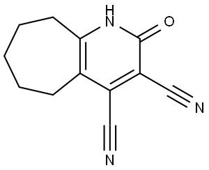 2-hydroxy-6,7,8,9-tetrahydro-5H-cyclohepta[b]pyridine-3,4-dicarbonitrile Structure