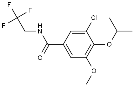 3-Chloro-5-methoxy-4-(1-methylethoxy)-N-(2,2,2-trifluoroethyl)benzamide Structure