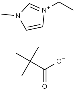 1H-Imidazolium, 3-ethyl-1-methyl-, 2,2-dimethylpropanoate (1:1) Structure