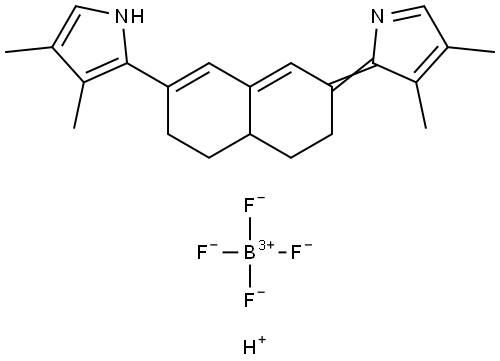 (2Z)-2-(7-(3,4-DIMETHYL-1H-PYRROL-2-YL)-4,4A,5,6-TETRAHYDRO-2(3H)-NAPHTHALENYLIDENE)-3,4-DIMETHYL-2H-PYRROLIUM TETRAFLUOROBORATE Structure