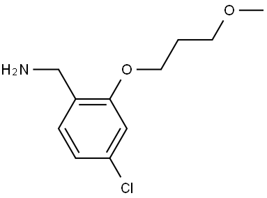 4-Chloro-2-(3-methoxypropoxy)benzenemethanamine Structure