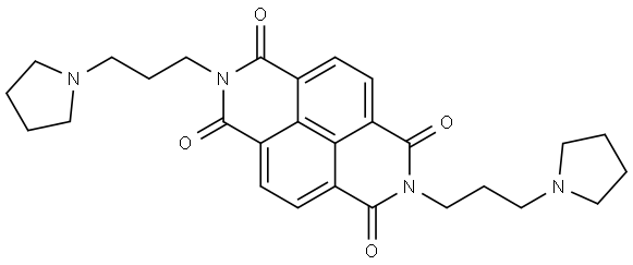 2,7-Bis(3-(pyrrolidin-1-yl)propyl)benzo[lmn][3,8]phenanthroline-1,3,6,8(2H,7H)-tetraone Structure