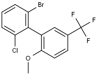 2'-Bromo-6'-chloro-2-methoxy-5-(trifluoromethyl)-1,1'-biphenyl Structure