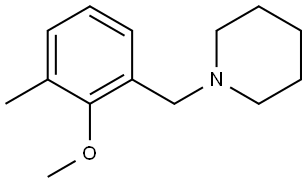 1-[(2-Methoxy-3-methylphenyl)methyl]piperidine Structure