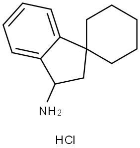 2',3'-Dihydrospiro[cyclohexane-1,1'-inden]-3'-amine hydrochloride Structure