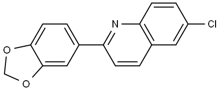 2-(Benzo[d][1,3]dioxol-5-yl)-6-chloroquinoline Structure