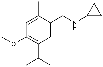 N-Cyclopropyl-4-methoxy-2-methyl-5-(1-methylethyl)benzenemethanamine Structure