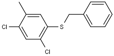 1,5-Dichloro-2-methyl-4-[(phenylmethyl)thio]benzene Structure