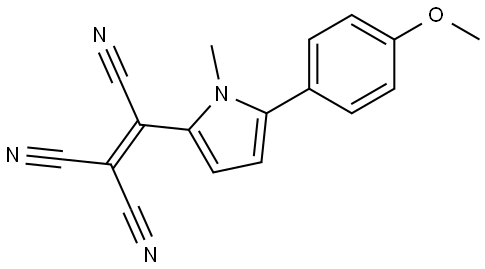 1,1,2-Ethenetricarbonitrile, 2-[5-(4-methoxyphenyl)-1-methyl-1H-pyrrol-2-yl]- Structure