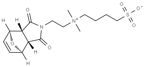 rel-4-[[2-[(3aR,7aS)-1,3-Dioxo-3a,4,7,7a-tetrahydro-1H-4,7-epoxyisoindol-2(3H)-yl]ethyl]dimethylammonio]butane-1-sulfonate Structure