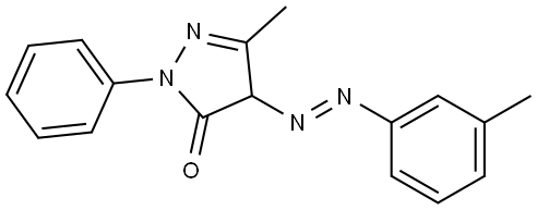 5-METHYL-4-((3-METHYLPHENYL)DIAZENYL)-2-PHENYL-2,4-DIHYDRO-3H-PYRAZOL-3-ONE Structure