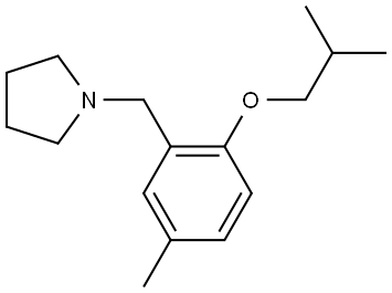 1-[[5-Methyl-2-(2-methylpropoxy)phenyl]methyl]pyrrolidine Structure