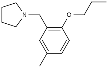 1-[(5-Methyl-2-propoxyphenyl)methyl]pyrrolidine Structure