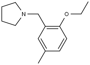 1-[(2-Ethoxy-5-methylphenyl)methyl]pyrrolidine Structure